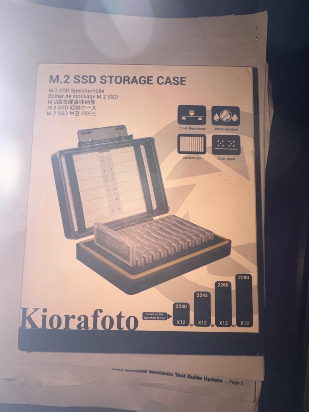 Kiorafoto M.2 SSD Storage Case in Black